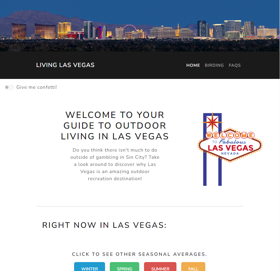 Image of Living Las Vegas website